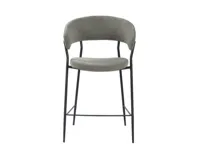 Chaise de salle à manger moderne en velours gris clair, hauteur réglable, pour la maison, le bureau et la salle de bain (DC-5080)
