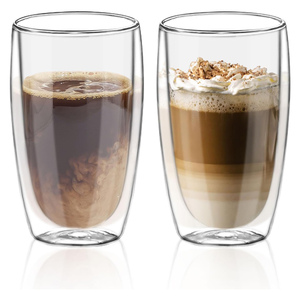 Ensemble de verres à double paroi 6 pièces, verres à boire, tasses à café en verre, fabricants - Product Image 1