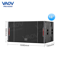 Système de sonorisation avec haut-parleur néodyme de 18 pouces, subwoofer professionnel, système de haut-parleurs en ligne