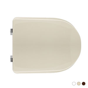 Asiento de inodoro para Pozzi Ginori Atena, forma redonda, color champán, con bisagras de cierre suave para baño - Product Image 2