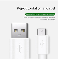 Cable de Carga Micro USB 5V2A de PVC Ecológico y Duradero, Trenzado, Transferencia de Datos de Alta Velocidad, Conductor de Cobre Puro para Android