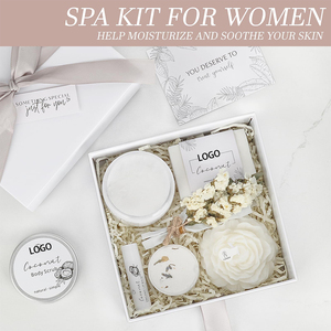 Kit <span class=keywords><strong>de</strong></span> <span class=keywords><strong>Spa</strong></span> Orgánico Personalizado y Lavable con Crema Perfumada para el Hogar, Cesta <span class=keywords><strong>de</strong></span> Regalo <span class=keywords><strong>de</strong></span> Estilo Simple para el Cuidado Personal Femenino, Baño y Cuerpo, para el Día <span class=keywords><strong>de</strong></span> la Madre o Cumpleaños - Product Image 2