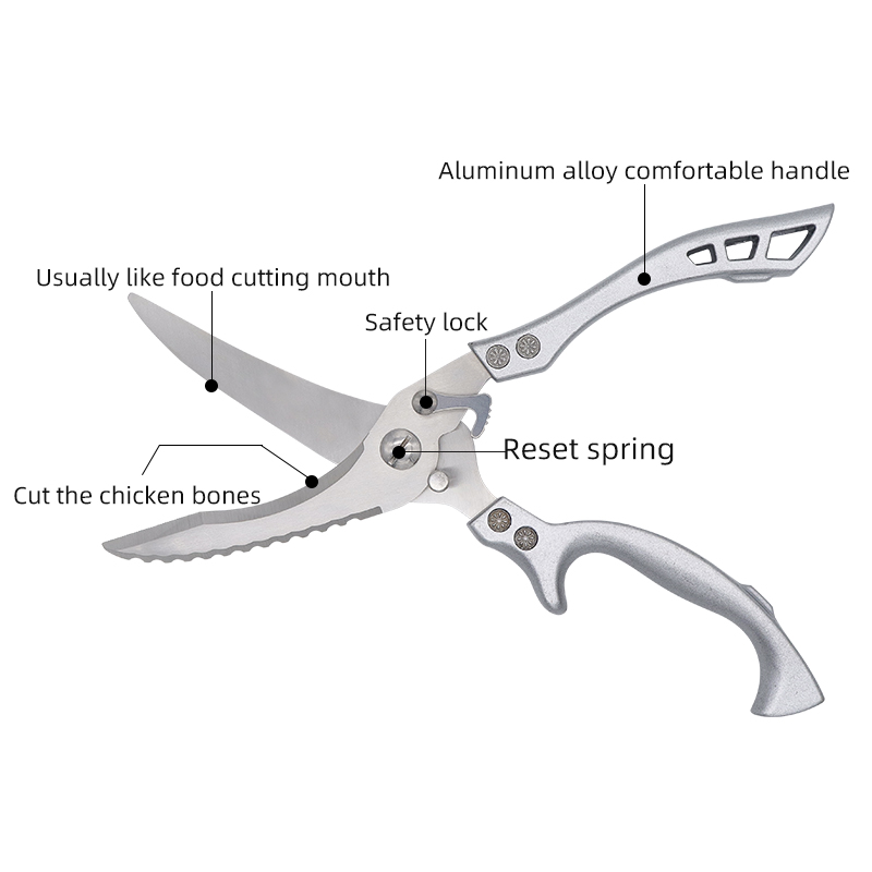 multi functional food multifunctional heavy duty stainless steel kitchen scissors