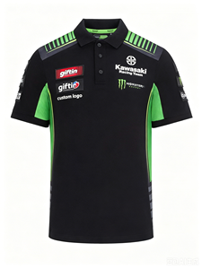 เสื้อโปโลแข่งรถแบบพรีเมียมสั่งทำพิเศษ พร้อมโลโก้สปอนเซอร์ส่วนตัว คุณภาพสูง ระบายอากาศได้ดี เหมาะสำหรับทีมมอเตอร์สปอร์ต ใช้ในงานแข่งขันหรือใส่ในชีวิตประจำวัน - Product Image 1