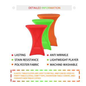 Sang Trọng Tiệc Polyester/Cotton Tùy Chỉnh Hiện Đại Dệt Kim Đảng Khăn Trải Bàn Đàn Hồi Bảng Bìa Cho Quầy Bar Khách Sạn Tiệc - Product Image 5