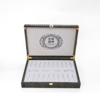 Boîte de rangement et de présentation exclusive en cuir PU bicolore gaufré crocodile pour huiles essentielles, idéale pour flacons de 10 ml