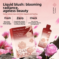 Shot di benessere Clean Label con estratto di rosa, 0% zuccheri, purea, integratore a base di erbe per il nutrimento, per marchi di bellezza e cura della pelle femminile