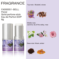Nouveau Parfum Solide en Stick pour Femme, 6g, Longue Durée, aux Notes Florales de Campanule, Cerise, Ambre et Musc Blanc