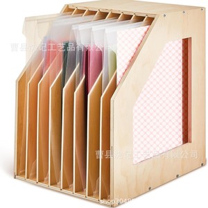 Wooden <b>File</b> <b>Organizer</b> With Multi Compartment Folders For Office Desktop Document Storage - Product Image 1