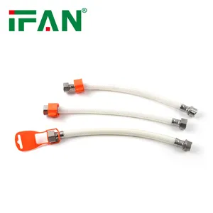 Ifan-manguera Flexible de nailon de alta presión para ducha, manguera blanca para agua