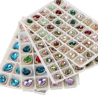 Strass à coudre double couche en verre émaillé motif tournesol, idéal pour vêtements, bricolage, jouets, poupées