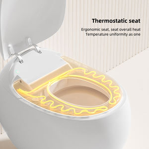Высококачественный многоцветный Умный Унитаз в форме яйца, Электрический автоматический обогрев сиденья, интегрированный туалет без резервуара, умный туалет - Product Image 3