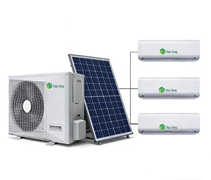 New 30000 - 36000 BTU <b>Mini</b> Split Multi-zones Solar Powered <b>Air</b> <b>Conditioner</b> With Panels for Home or Hotel in Stock HF-ACDC30K/BTU - Product Image 1
