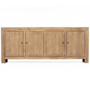Nordic Style Wooden <b>Sideboard</b> Cabinet with Adjustable Shelves Spacious Storage Solution for Home Dining Room Hotel Furniture - Product Image 2