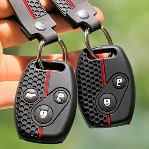 เค<span class=keywords><strong>ส</strong></span>กุญแจพวงกุญแจสำหรับฮอนด้าซีวิค4D <span class=keywords><strong>แจ๊</strong></span><span class=keywords><strong>ส</strong></span> CR-V Gr8 SRV FRV Fit csx chord 7<span class=keywords><strong>ส</strong></span>อดคล้องกับ<span class=keywords><strong>ส</strong></span>ัญลักษณ์<span class=keywords><strong>ส</strong></span>กรูพิเศษป้องกันซิลิโคน - Product Image 1