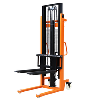 Apilador Manual de Palets con Elevación Hidráulica y Pedal, Ideal para Manejo de Materiales en Exteriores, Pavimentos y Almacenes