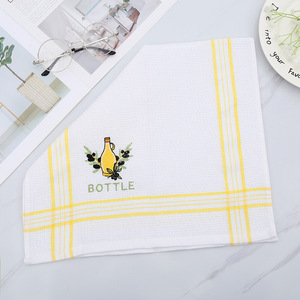 Bonita Toalla de Té Bordada con Diseño de Panal de Abeja 38x64cm, Paño de Mesa Absorbente de Poliéster y Algodón Tipo Waffle para Ceremonia del Té - Product Image 3