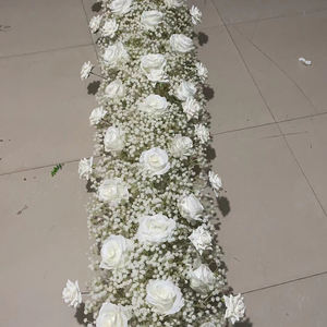 Vente en gros artificielle populaire <span class=keywords><strong>Isle</strong></span> Flower Runner Arch Décorations de mariage Baby Breath Flower Chemin de table - Product Image 5