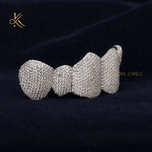 ที่ย่างฟันเพชรสุดหรูสร้างขึ้นใน925เงินสเตอร์ลิงประดับเพชรเพชรโมอิสซานไนท์สุดเก๋ - Product Image 5