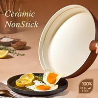 Ensemble de casseroles et poêles en céramique antiadhésives sans PFOA avec ustensiles en silicone compatibles induction