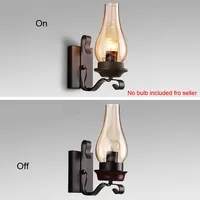 Lampe murale rétro industrielle en fer peint, design européen, pour chambre à coucher, couloir, salon et hôtel