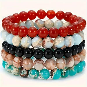 กำไลข้อมือพลอยธรรมชาติ8มม. <span class=keywords><strong>ส</strong></span>ำหรับผู้ชายผู้หญิงกำไลข้อมือ<span class=keywords><strong>ค</strong></span>ู่สำหรับโย<span class=keywords><strong>ค</strong></span>ะของขวัญกำไลข้อมือหินโมรา - Product Image 4