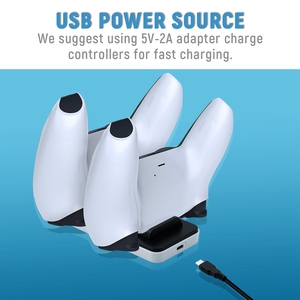 Juego inalámbrico portátil Controlador dual Estación de carga Accesorios de juego <span class=keywords><strong>Cargador</strong></span> de controlador para SONY para Playstation 5 - Product Image 5