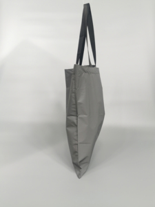 Custom Letter Reusable <b>Folding</b> Shopping Bag Portable Recycle Foldable Reflective Fabric Polyester Grocery Tote Bag - Product Image 5