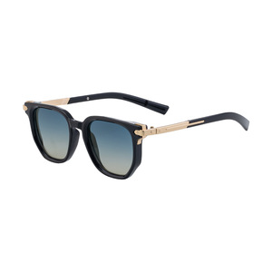 Nuevas Gafas de Sol Poligonales para Hombre, Montura Negra de PC, Protección UV400, Lentes Clase 2, Patillas de Aleación de Zinc, para Uso en Exteriores - Product Image 4