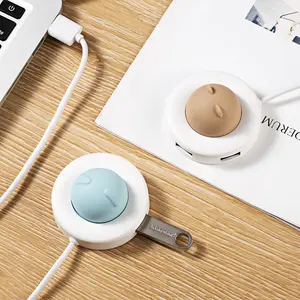 New style Christmas Gift Cute Pet 4 in 1 usb 2.0 hub with light adapter