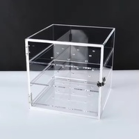 Étagères à 3 niveaux de comptoir Vitrine de gâteau Vitrine de pâtisserie acrylique pour beignet Bagels Gâteau Cookie
