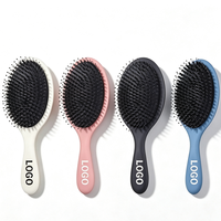 Brosse démêlante à coussin d'air en poils de sanglier personnalisable avec logo pour extensions capillaires, perruques et cheveux bouclés pour femmes – Vente en gros