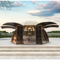 Pergola de jardin moderne en aluminium et polycarbonate, 100 % étanche et résistante aux intempéries