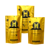 Sachet zip-lock refermable imprimé personnalisé, emballage plastique de 3.5g en mylar, sachet debout or mat anti-odeur pour biscuit bonbon comestible