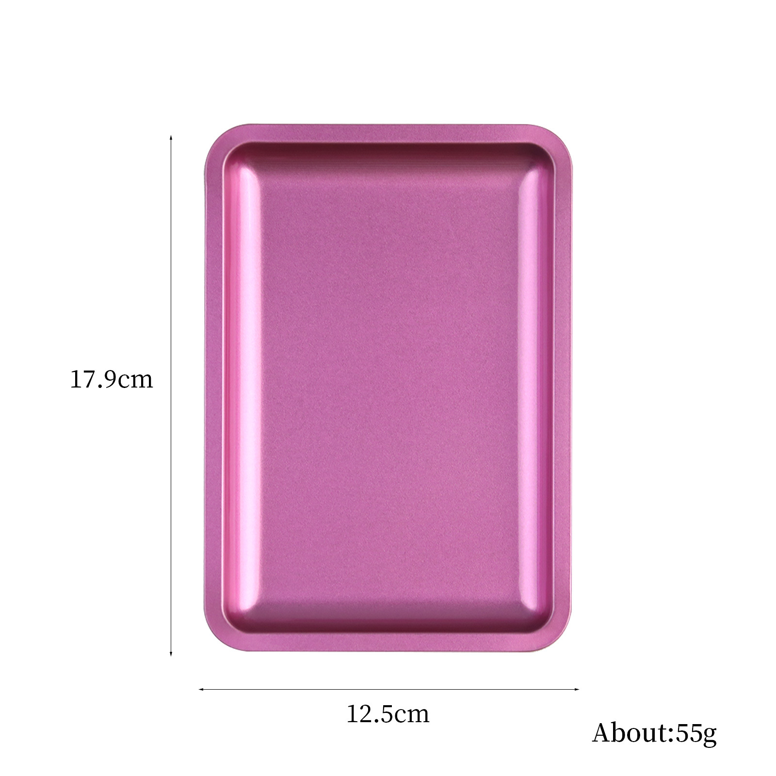 Plateau Rectangulaire En Inox Bleu Clair 18x12,5x1,7 Cm - Rangement Nail Art, Cosmétiques, Bureau