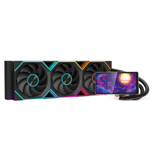 Refroidisseur liquide pour processeur AIO Jungle Leopard PF360 360 mm avec dissipateur thermique en cuivre et aluminium, écran LCD rotatif magnétique de 5,5 pouces, 110,5 CFM - Product Image 1
