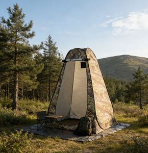 Tente de douche portable quatre saisons imperméable pour l'extérieur - Abri pliable pour la confidentialité en camping, vestiaire mobile à installation instantanée - Product Image 1