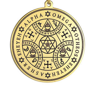 จี้สร้อยคอสแตนเลสลายตราประจำ 7 พระมหากษัตริย์เทวทูตและตราประจำจักรพรรดิ์สี่องค์  ของ Myshape - Product Image 6