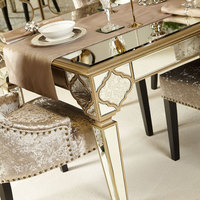Table à manger rose avec miroir, décoration en miroir pour la maison et l'hôtel