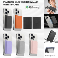 Portefeuille magnétique pour téléphone en cuir PU de luxe avec porte-cartes et étiquette de suivi Apple Find My pour iPhone, OEM ODM, emballage personnalisé, logo