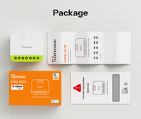 SONOFF MINI-ZB2GS MINI DUO Interrupteur intelligent Zigbee 2 voies, contrôle double charge, compatibilité Zigbee 3.0, signal compatible avec plusieurs hubs Zigbee