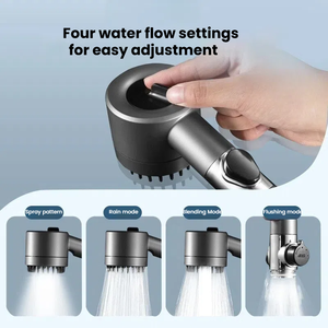 Factory Price One-click Button Powerful Bristle Massage <b>Shower</b> <b>Head</b> Pressure Boost <b>Shower</b> <b>Head</b> with <b>Filter</b> - Product Image 5