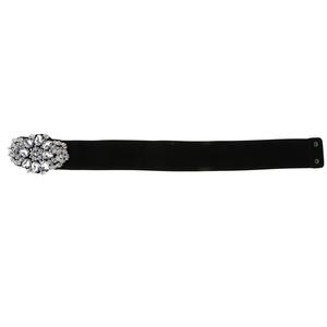 Alla moda da donna con perline e decorazioni in cristallo ampio cinturino in vita accessorio corsetto bianco Cinch - Product Image 1