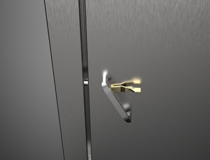 Bac de collecte des déchets résidentiels en acier inoxydable SS304 pour appartements, avec poignée personnalisable et porte d'entrée pour l'escalier de déchets - Product Image 6