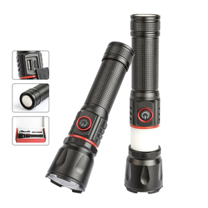 Hot Bán Đuôi Nam Châm Ẩn Side Ánh Sáng USB Có Thể Sạc Lại Kính Thiên Văn Zoom Hợp Kim Nhôm P50 <span class=keywords><strong>LED</strong></span> Đèn Pin Đèn Pin Chiến Thuật - Product Image 4