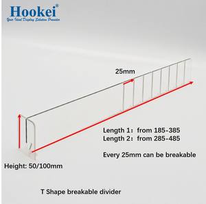 Séparateurs de rangement pour vêtements en plastique PS acrylique transparent en gros, séparateur d'étagère de supermarché, séparateur d'étagère de bureau - Product Image 4