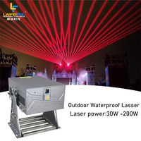 Proyector de haz láser RGBW de 120 vatios, dispositivo láser para Club de iluminación exterior con Software DMX FB4, espectáculo de luces de referencia Sky High Building
