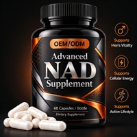 Complément NAD Avancé Adapté aux Start-ups, 60 Capsules pour Hommes, Énergie Cellulaire & Vieillissement Sain, Soutien Actif au Bien-être, OEM ODM