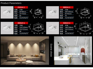 Luz LED de techo antideslumbrante moderna, foco empotrado cuadrado de aluminio para baño o cocina, <span class=keywords><strong>proyecto</strong></span> impermeable IP65 - Product Image 5