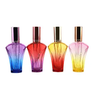 wholesale High Quality Glass Perfume Bottle with box Shaped flacon de parfum 50ml Custom Color